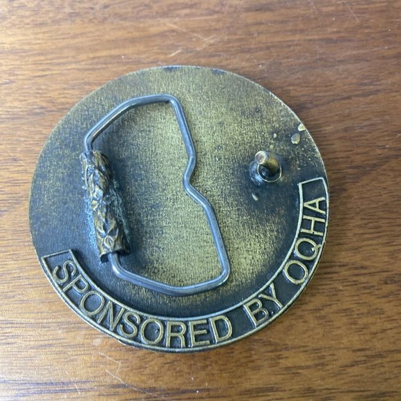 Vintage Ohio State Fair 4H Class Champion Belt Buckle OQHA Round 2 3/4\
